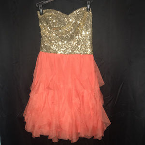 strapless cocktail dress